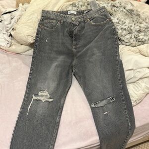 gray zara jeans